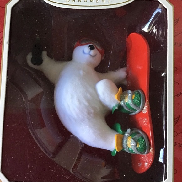 Hallmark “Cool Sport” Coca-Cola Polar Bear Ornament - Picture 2 of 4